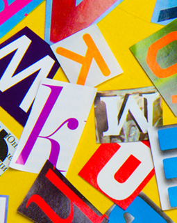 Newspaper clippings with various letters